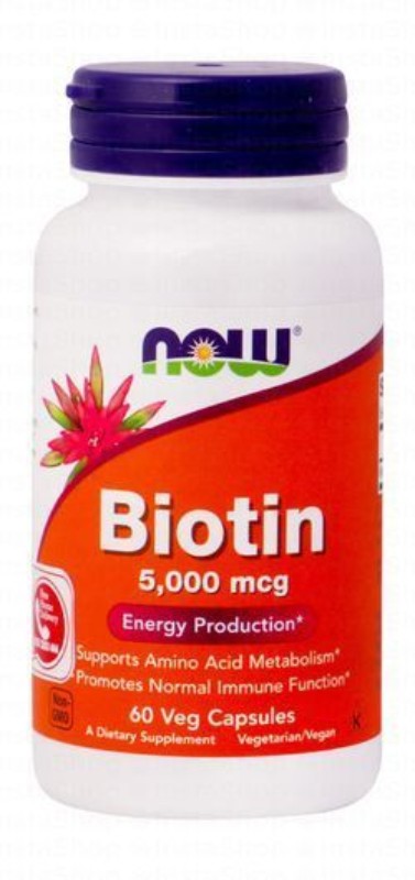 Now 5000mg Biotin Supplement - vegan, GMO free