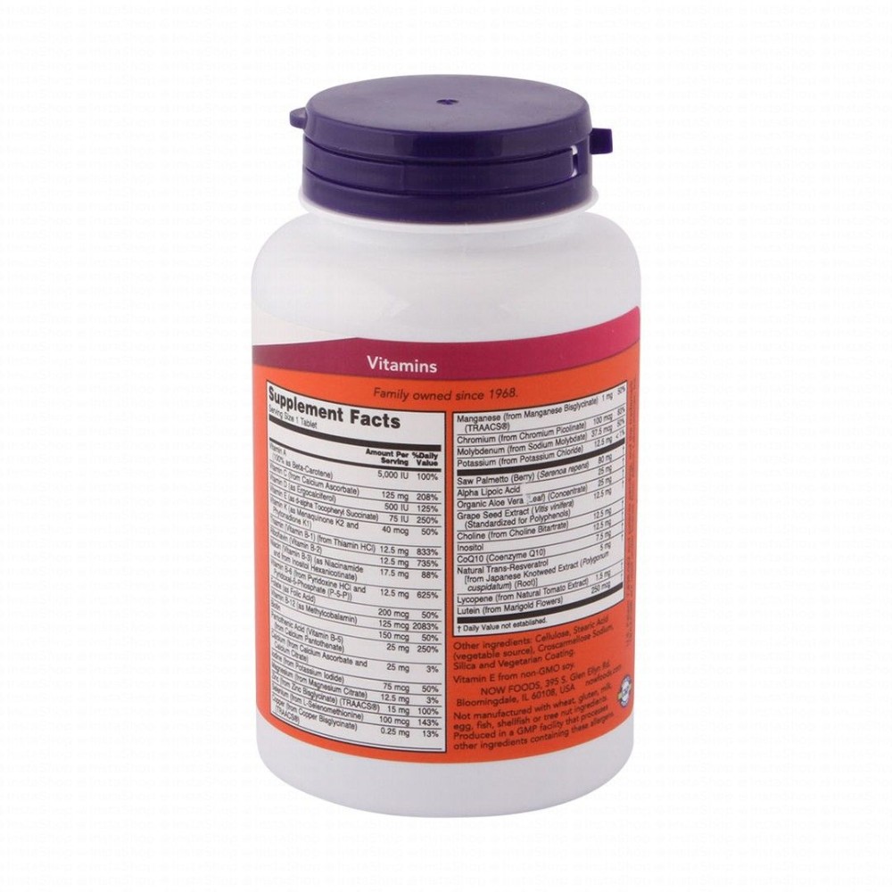 Now Adam Superior Men's Multivitamin Supplement with Saw Palmetto, Lycopene & Alpha Lipoic Acid - vegan