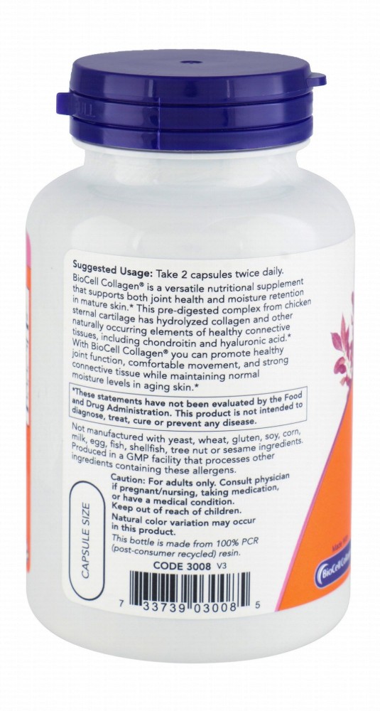 Now BioCell Collagen Joint Mobility & Skin Health Support Supplement - GMO free