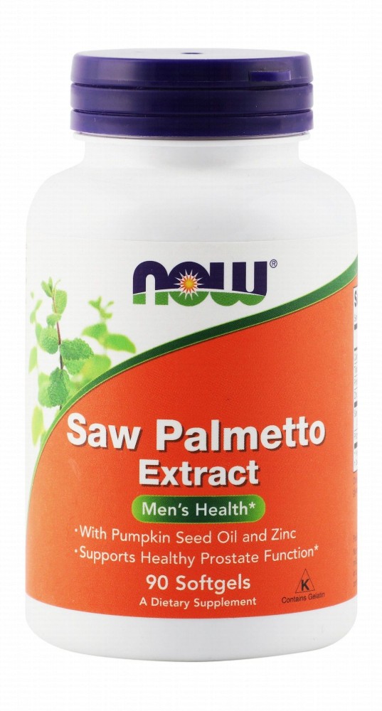 Now Saw Palmetto Extract Supplement with Pumpkin Seed Oil & Zinc for Prostate Support - gluten free, milk free, egg free