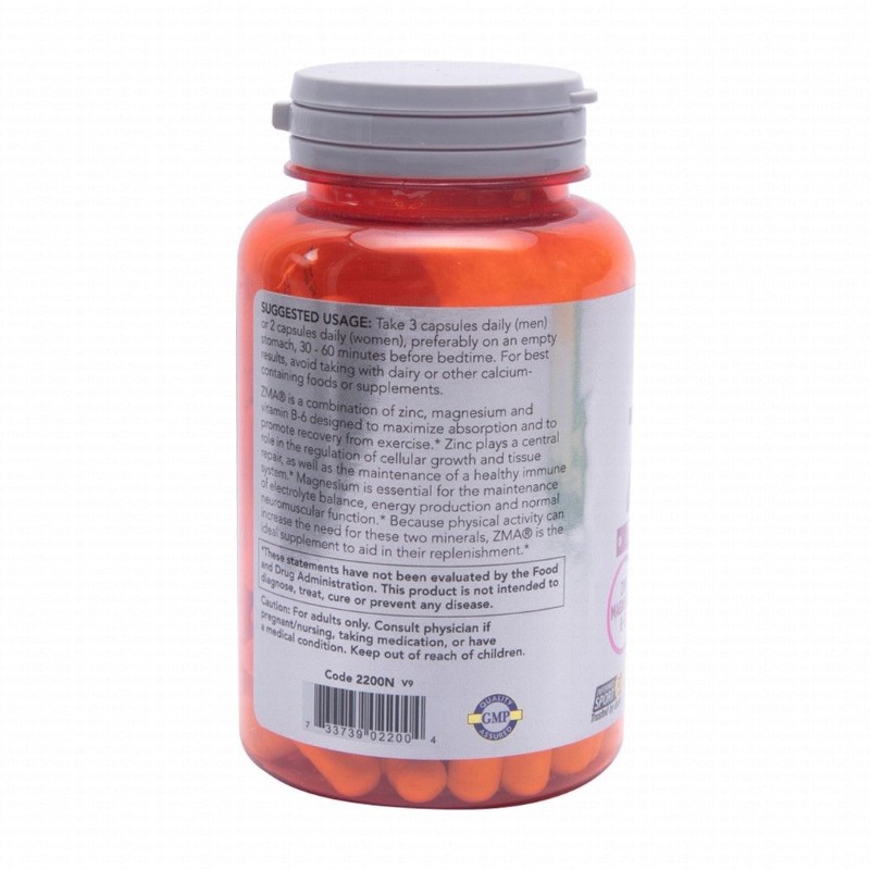 Now Sports Zma Recovery Supplement - GMO free, steroid free