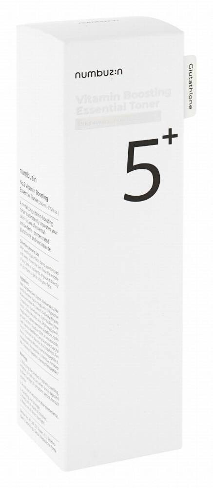 Numbuzin No.5 Plus Boosting & Brightening Facial Toner with Vitamins, Antioxidants & Glutathione