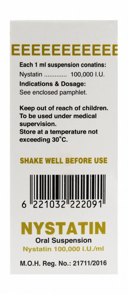 Nystatin 100,000 IU/ml Gynecological Anti-Infective & Antiseptic