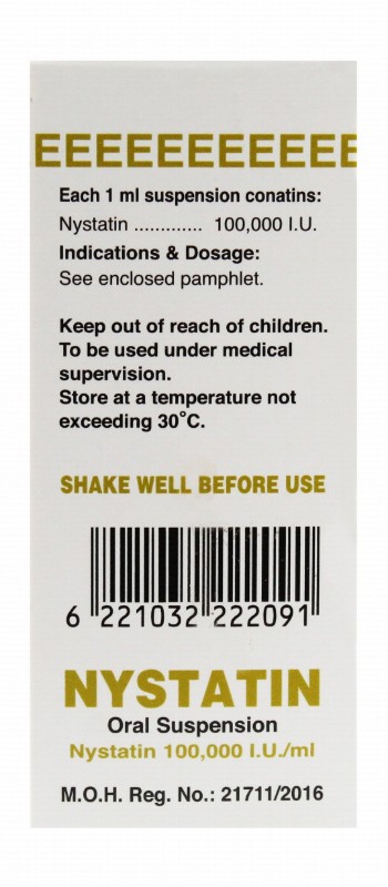 Nystatin 100,000 IU/ml Gynecological Anti-Infective & Antiseptic