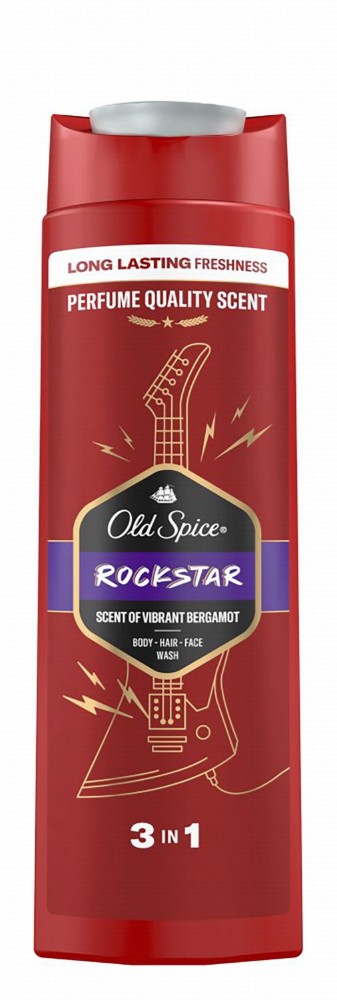 Old Spice Rockstar 3in1 Body, Hair & Face Wash Vibrant Bergamot Scent