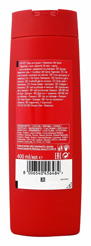 Old Spice Tiger Claw 3in1 Face, Body & Hair Wash for Men