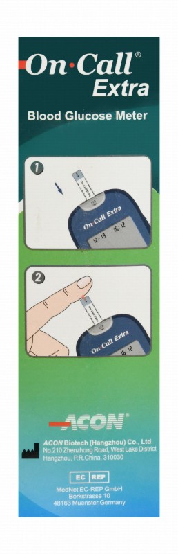 On Call Extra Blood Glucose Meter - Black, G115-12H