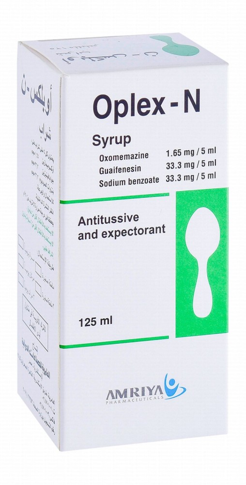 Oplex-N Oxomemazine, Guaifenesin & Sodium Benzoate Antitussive & Expectorant Syrup