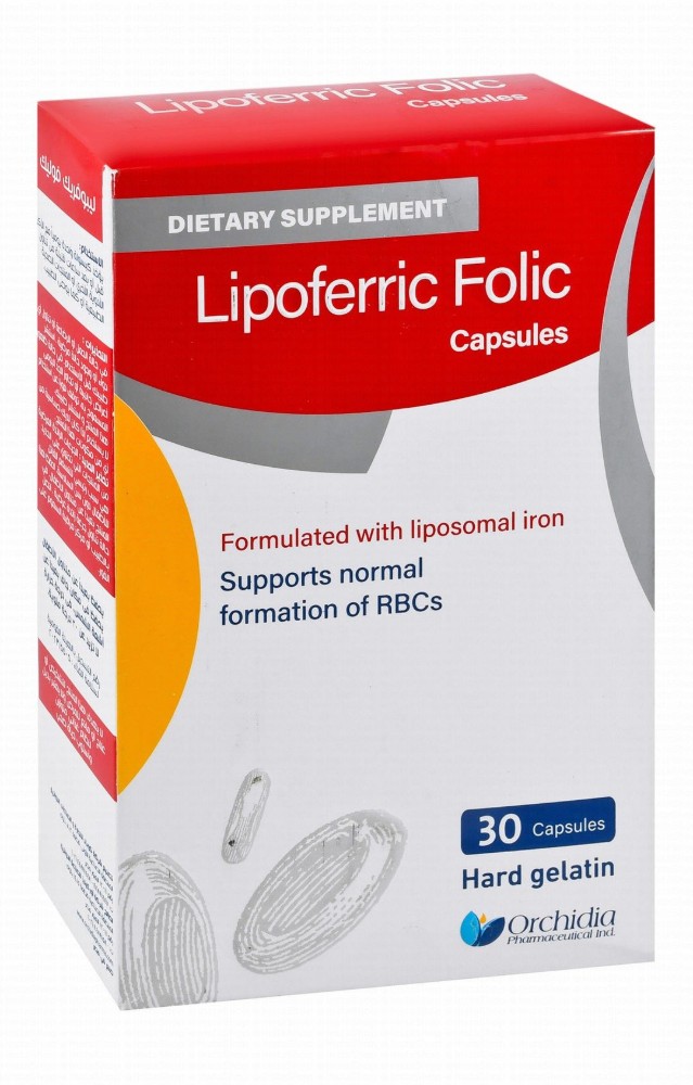 Orchidia 30mg Lipoferric Folic Supplement for Red Blood Cells Formation