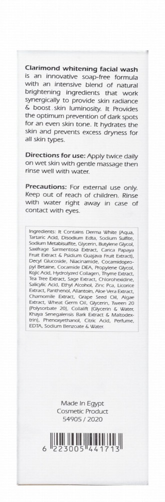 Orchidia Clarimond Whitening Facial Wash - soap free