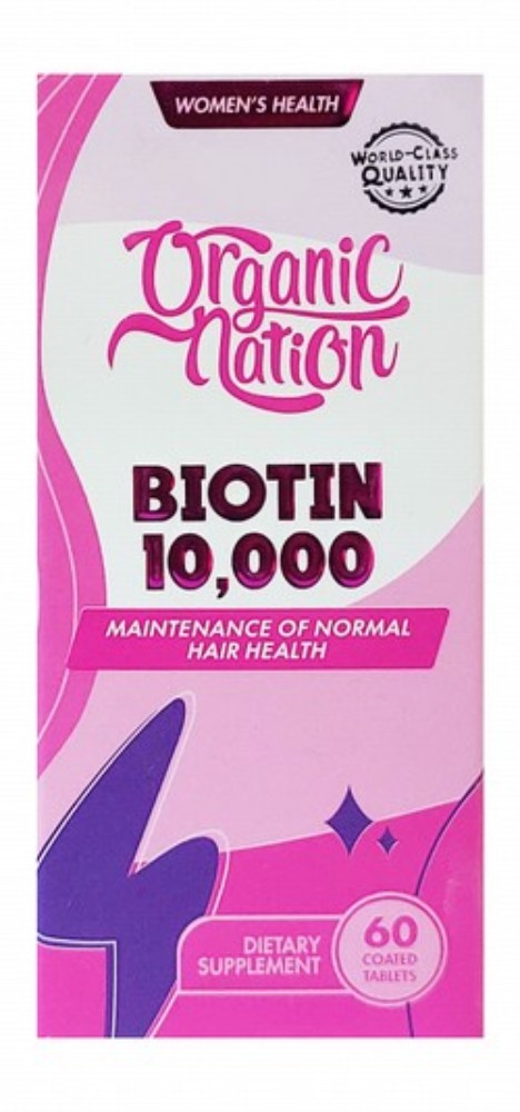 Organic Nation 10,000mcg Biotin Hair Growth Supplement