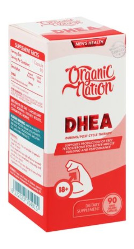 Organic Nation 50mg DHEA Testosterone Production Support Supplement (18+ Years)