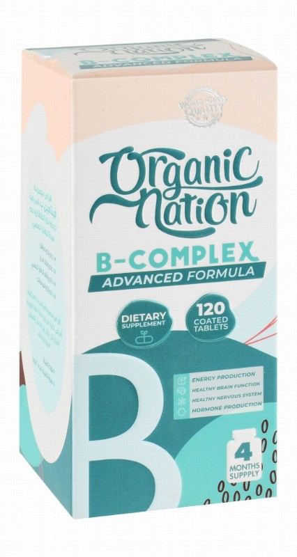Organic Nation B-Complex Energy & Brain Function Support Supplement