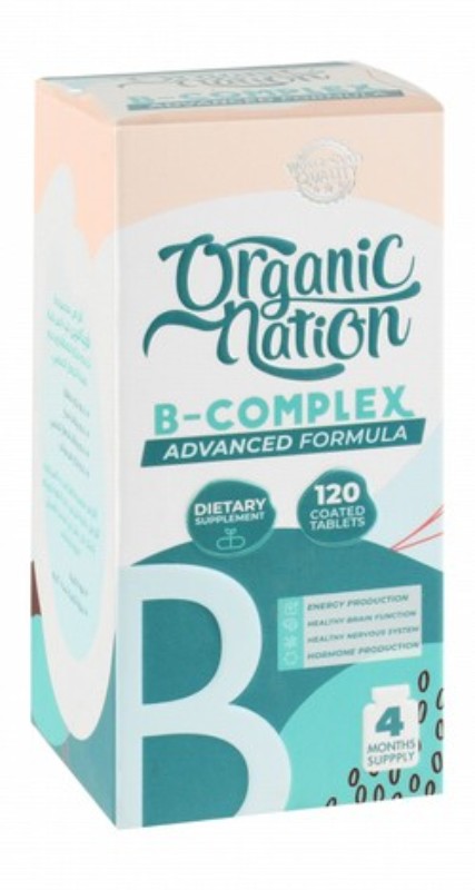 Organic Nation B-Complex Energy & Brain Function Support Supplement