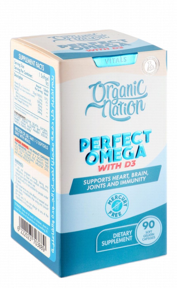 Organic Nation Perfect Omega Heart, Brain & Joint Health Support Supplement - mercury free