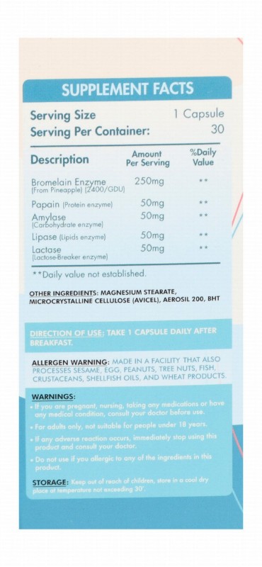 Organic Nation Vitals Optimum Digest Digestion Health Support Supplement