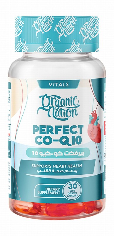 Organic Nation Vitals Perfect 100mg CO-Q10 Heart Support Supplement