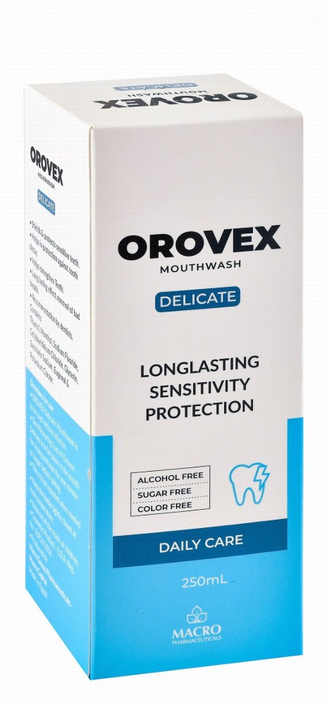 Orovex Delicate Mouthwash for Sensitive Teeth & Gum - alcohol free, sugar free, color free