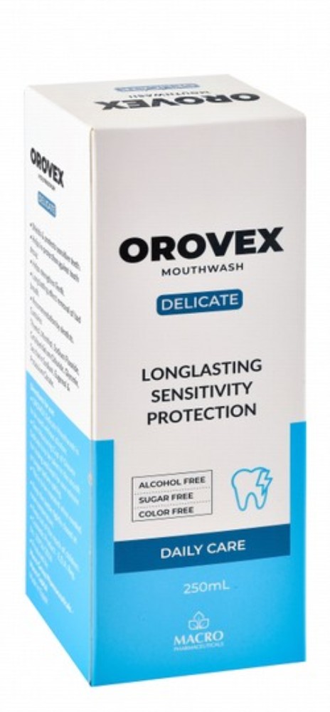Orovex Delicate Mouthwash for Sensitive Teeth & Gum - alcohol free, sugar free, color free
