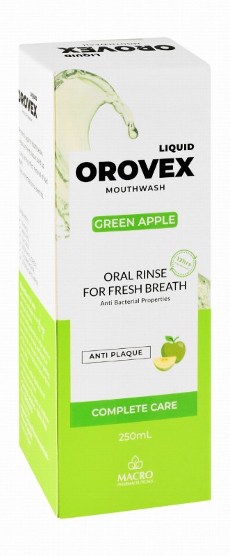 Orovex Mouthwash & Freshener Green Apple Flavor