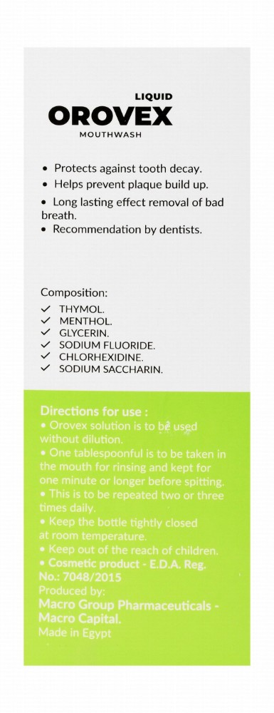 Orovex Mouthwash & Freshener Green Apple Flavor
