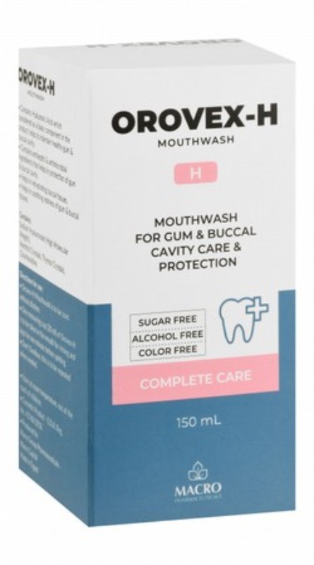 Orovex-H Mouthwash - alcohol free, color free, sugar free