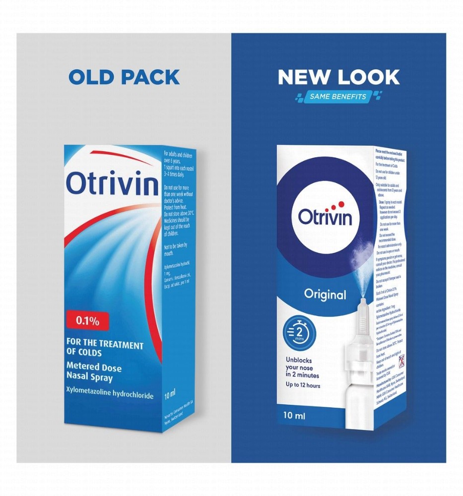 Otrivin Original 0.1% Xylometazoline Hydrochloride Metered Dose Nasal Spray