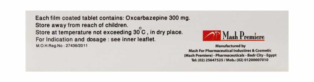 Oxaleptal 300mg Oxcarbazepine