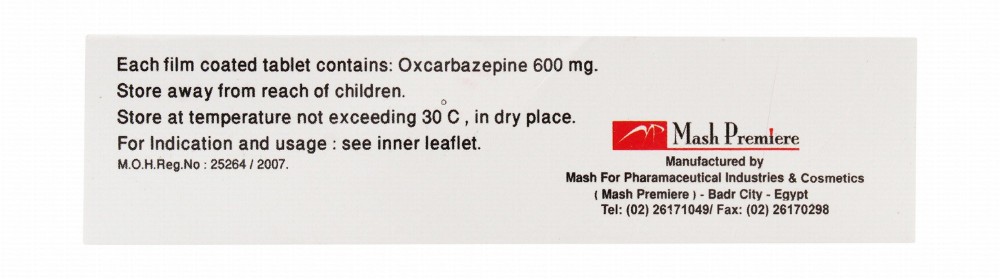 Oxaleptal 600mg Oxcarbazepine