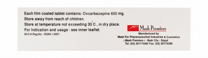 Oxaleptal 600mg Oxcarbazepine