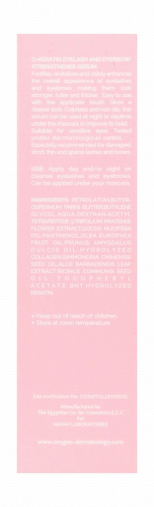 Oxygen Dermatology O-Keratin Strengthening Eyelash & Eyebrow Serum with Capixyl