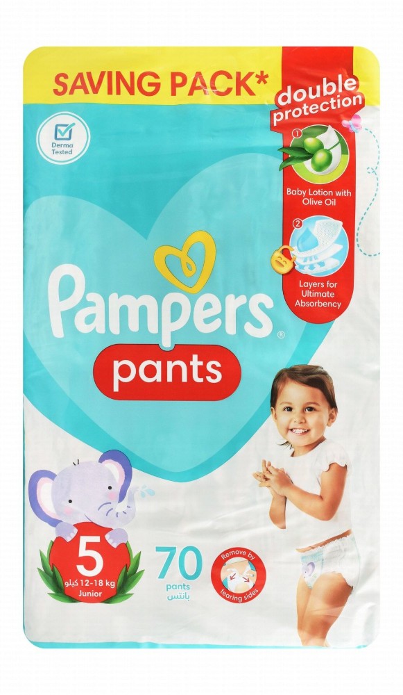Pampers Junior Diaper Pants with Olive Oil Lotion Size 5 (12-18kg)
