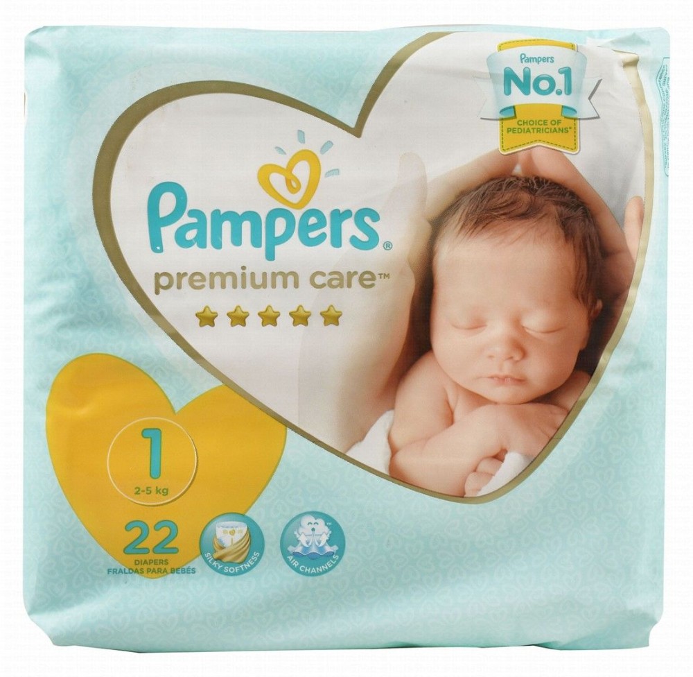 Pampers Premium Care Newborn Diapers Size 1 (2-5 kg)