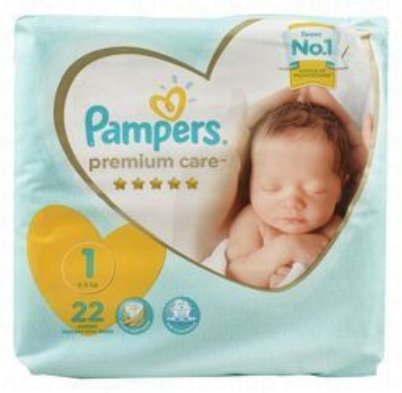 Pampers Premium Care Newborn Diapers Size 1 (2-5 kg)