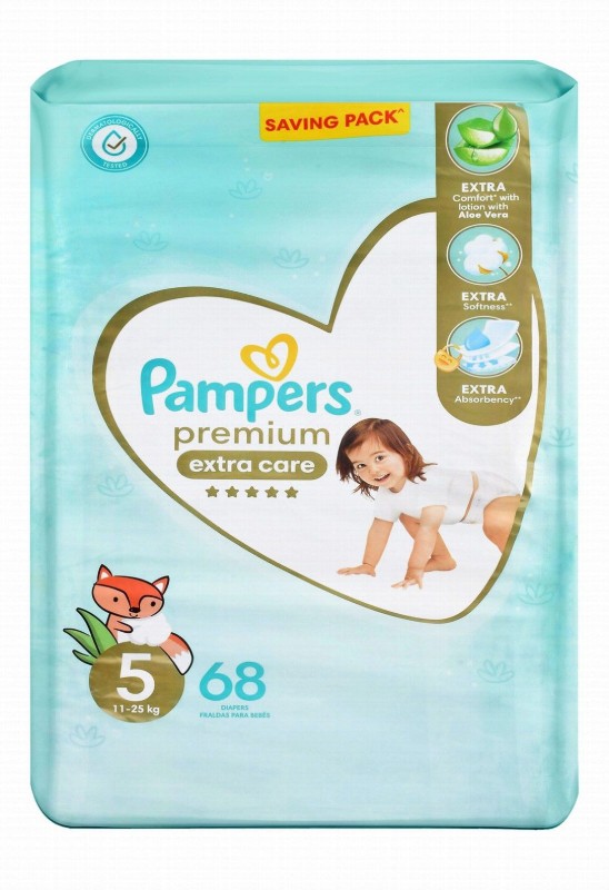 Pampers Premium Extra Care Diapers with Aloe Vera Lotion Size 5 (11-25kg)