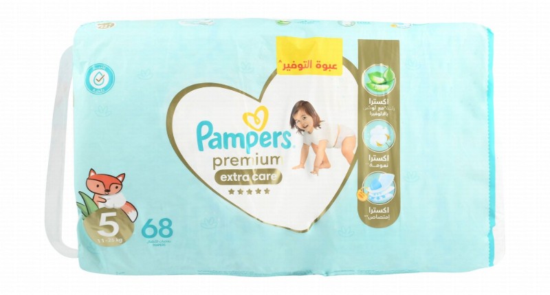 Pampers Premium Extra Care Diapers with Aloe Vera Lotion Size 5 (11-25kg)