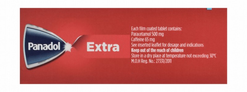 Panadol Extra 500mg Paracetamol with Caffeine for Pain & Fever Relief
