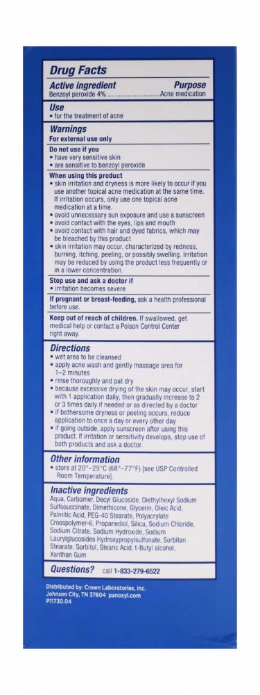 PanOxyl Acne Creamy Face & Body Wash with Benzoyl Peroxide