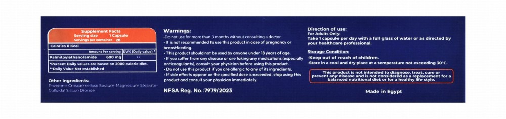 Pea 600mg Palmitoylethanolamide Nervous System Health Support Supplement
