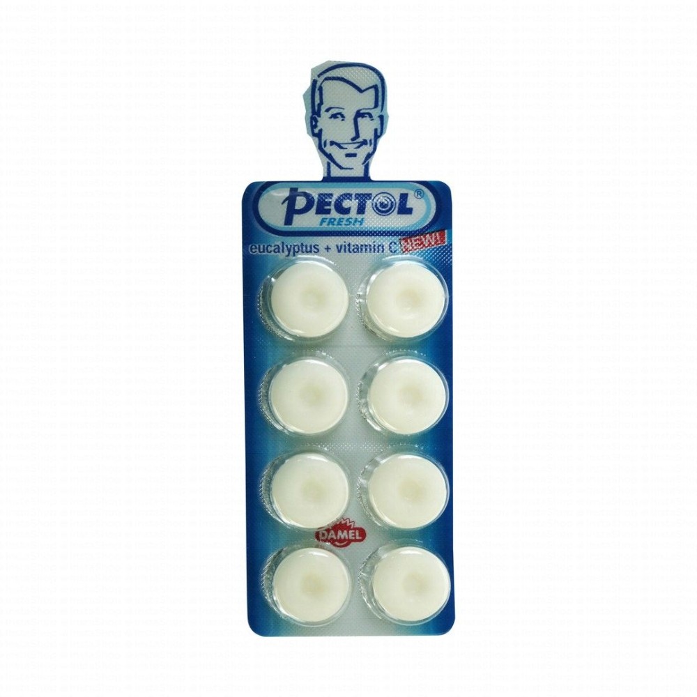 Pectol Fresh Cough Relief Candies Eucalyptus Flavor with Vitamin C