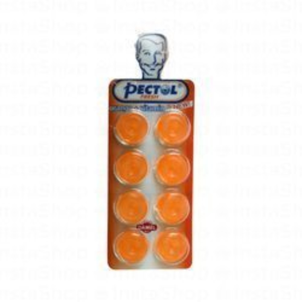 Pectol Fresh Cough Relief Candies Orange Flavor with Vitamin C