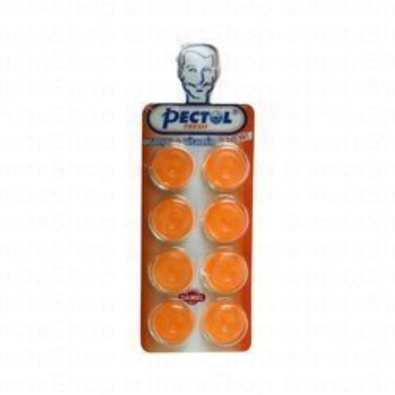 Pectol Fresh Cough Relief Candies Orange Flavor with Vitamin C