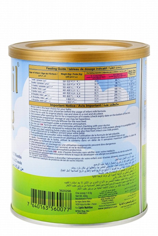 Pediamil Infant Milk Formula with Hydrolyzed Protein (0-12 Months)