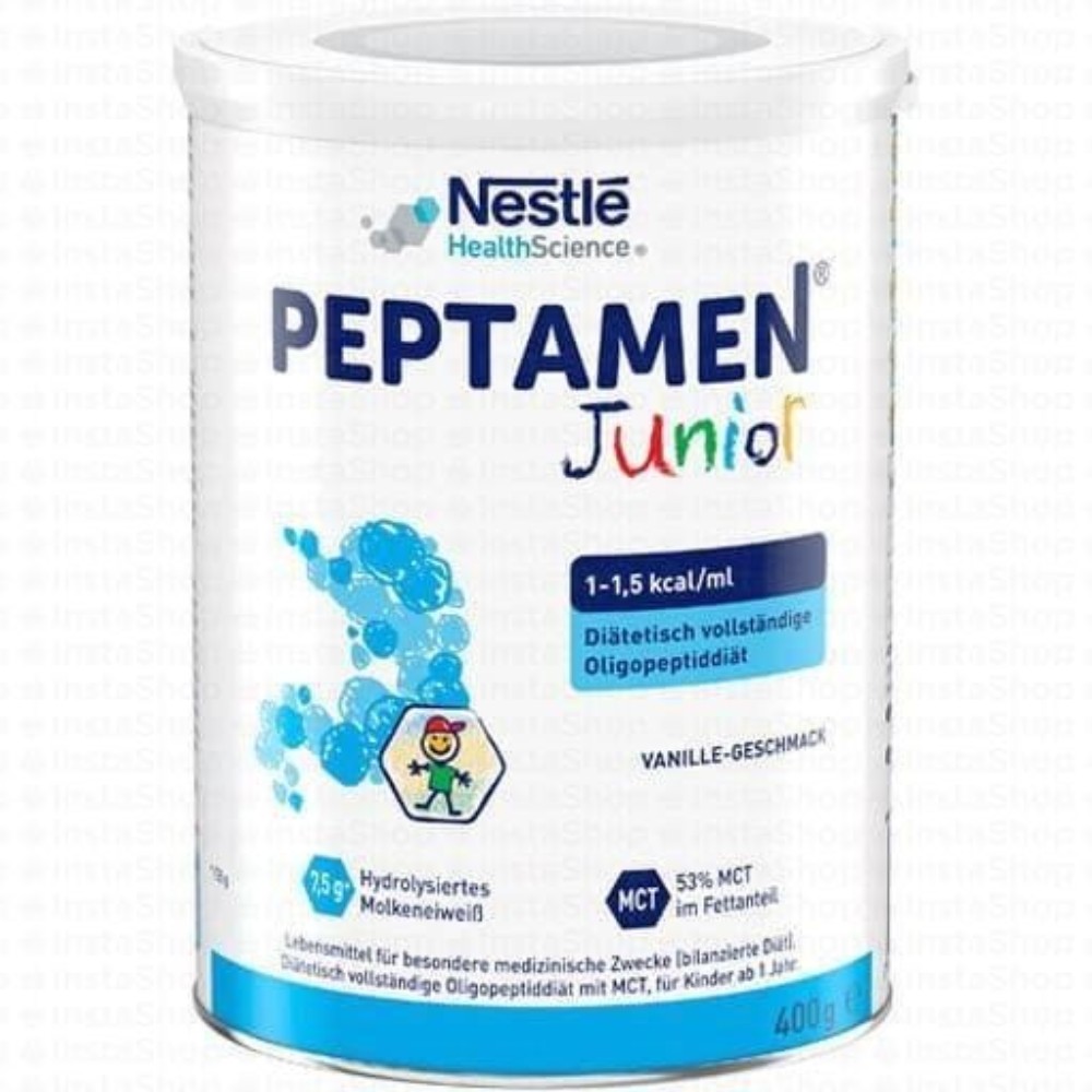 Peptamen Junior Complete Nutrition Powder Vanilla Flavor for Kids with Malabsorption & Maldigestion (1-10 Years)