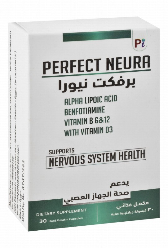 Perfect Neura Nervous System Health Support Supplement with Alpha Lipoic Acid, Benfotiamine & Vitamin B6