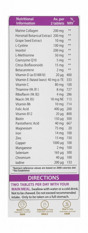 Perfectil Plus Hair, Skin & Nails Support Supplement with Biotin, Zinc & Selenium - lactose free, animal testing free, yeast free