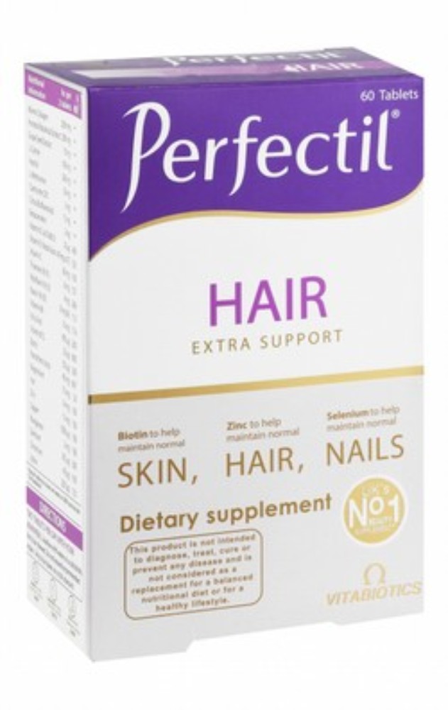Perfectil Plus Hair, Skin & Nails Support Supplement with Biotin, Zinc & Selenium - lactose free, animal testing free, yeast free