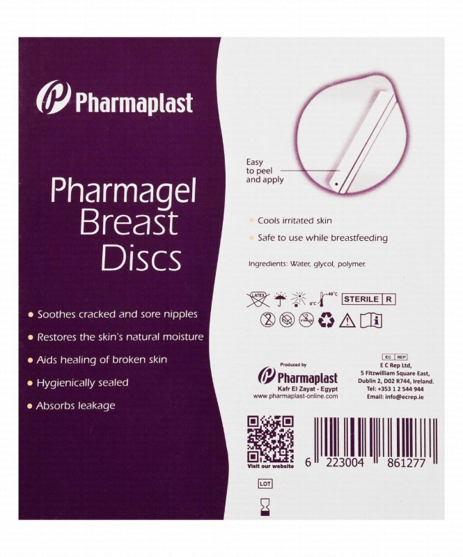 Pharmaplast Pharmagel Soothing, Restoring & Absorbing Sterile Breast Discs