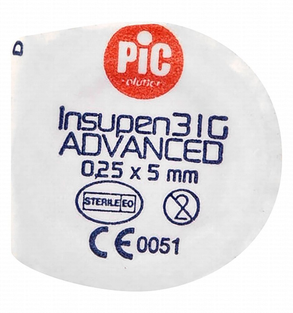 Pic Solution Advanced Insupen Sterile 5mm 31G Insulin Pen Needle - latex free