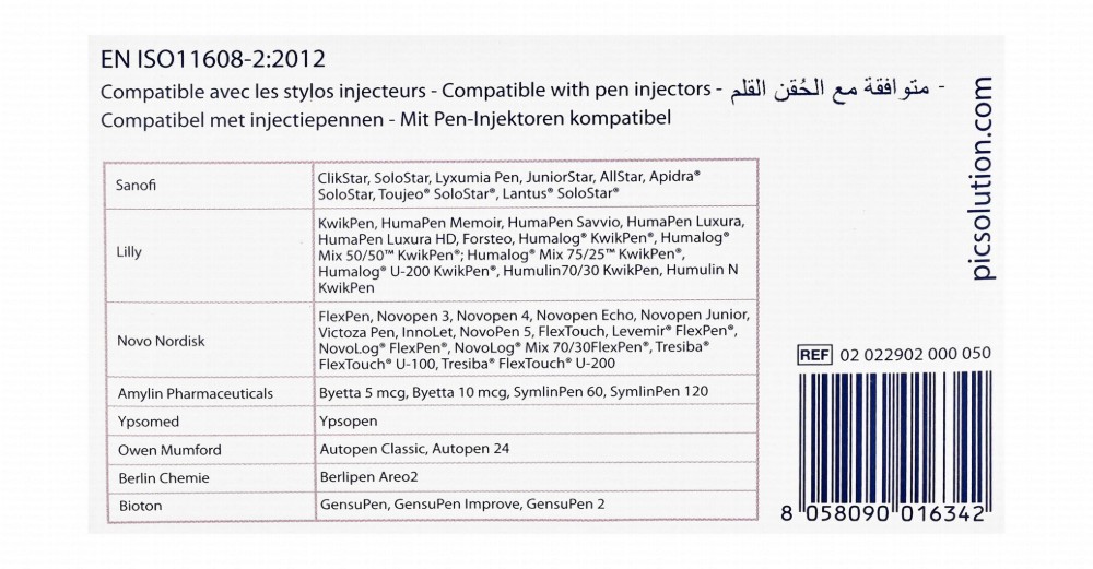 Pic Solution Advanced Insupen Sterile 5mm 31G Insulin Pen Needles - latex free